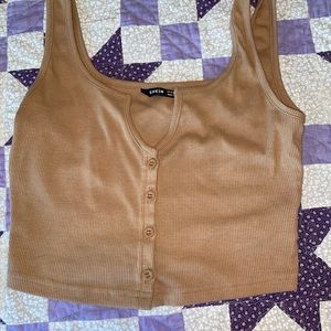 Tan crop top